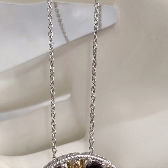 MOM Multigemstone 14K YG Sterling Silver Eternity Pendant Necklace - Picture 10 of 13